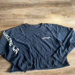 Brandy Melville Point Dume Navy Long Sleeve Shirt